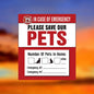 Pet Alert Stickers | Emergency Pet Rescue Window Decals (4 Pack)
