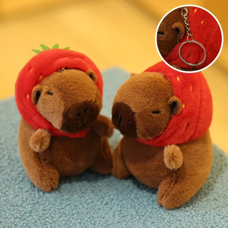 Capybara Plush Keychain | Cartoon Bag Pendant and Car Keyring