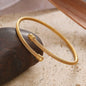 woiwoi Stainless Steel Bracelets Vintage Fashion Simplicity Temperament Decals Wires Metal Bracelet For Women Jewelry Gifts