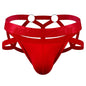Men Sexy G String Thong Erotic Jockstrap Bondage Underwear Penis Pouch Strap Harness Lingerie Hollow Underpants Ice Silk Hot