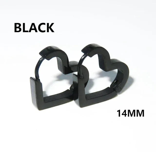 Geometric Hoop Earrings for Men and Women | Stainless Steel Punk Studs