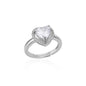 Stainless Steel Heart Rings For Women Zircon Gold Color Heart Adjustable Ring Femme Wedding Party Accessories Jewelry Gift 2024