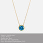 SUNIBI Stainless Steel Birthstone Necklace for Woman Gold Color Bride Designer Pendant Necklaces Birthday Gift Jewelry Wholesale