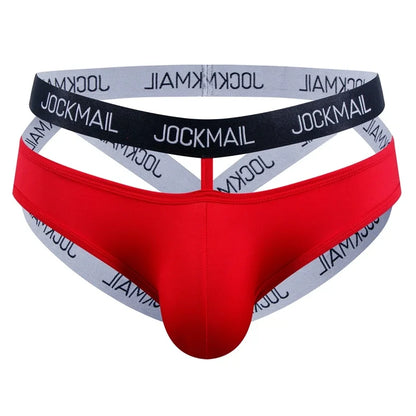 Men Jockstrap Harness Mens Bondage Gay Hombre Stage Nighclubwear Sexy Underwear Thong G String Penis Pouch Ice silk transparent