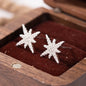 1pair Six Pointed Star Earrings Copper Material Versatile Trend Women's Stud Earrings Wedding Valentine's Day Birthday jewelry
