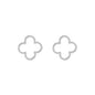 DOTIFI Stainless Steel Creative Hollow Four Plum Blossom Simple Style Four-Leaf Clover Handmade DIY Earrings Jewelry Accessories