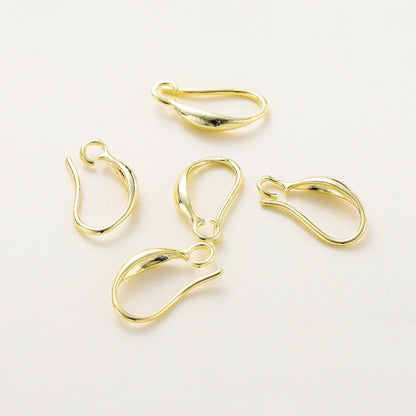 10pcs/lot 14K 18K Real Gold Earing Pendant Hook Ear Wire Hook For DIY Jewelry Making Earing Charms Accessories Components