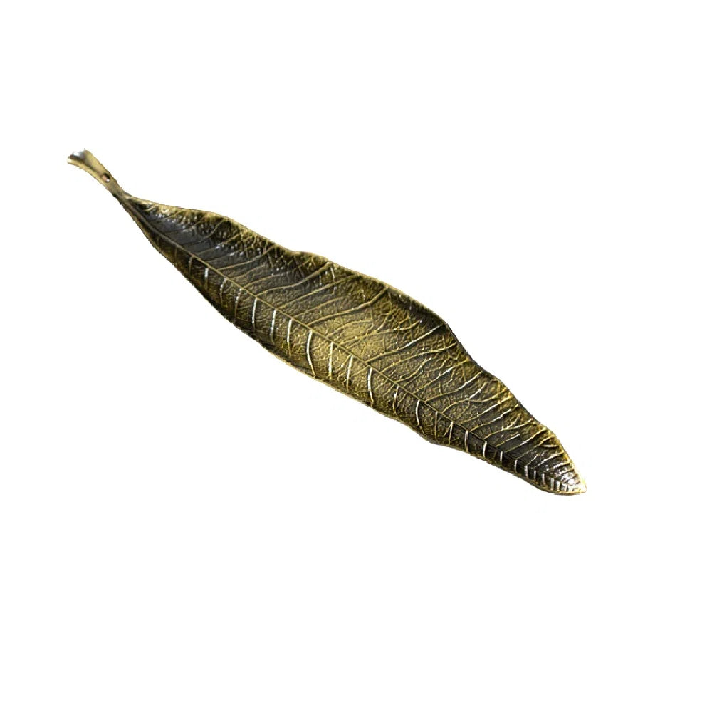 Leaf Incense Burner | Metal Ash Catcher for Meditation and Yoga
