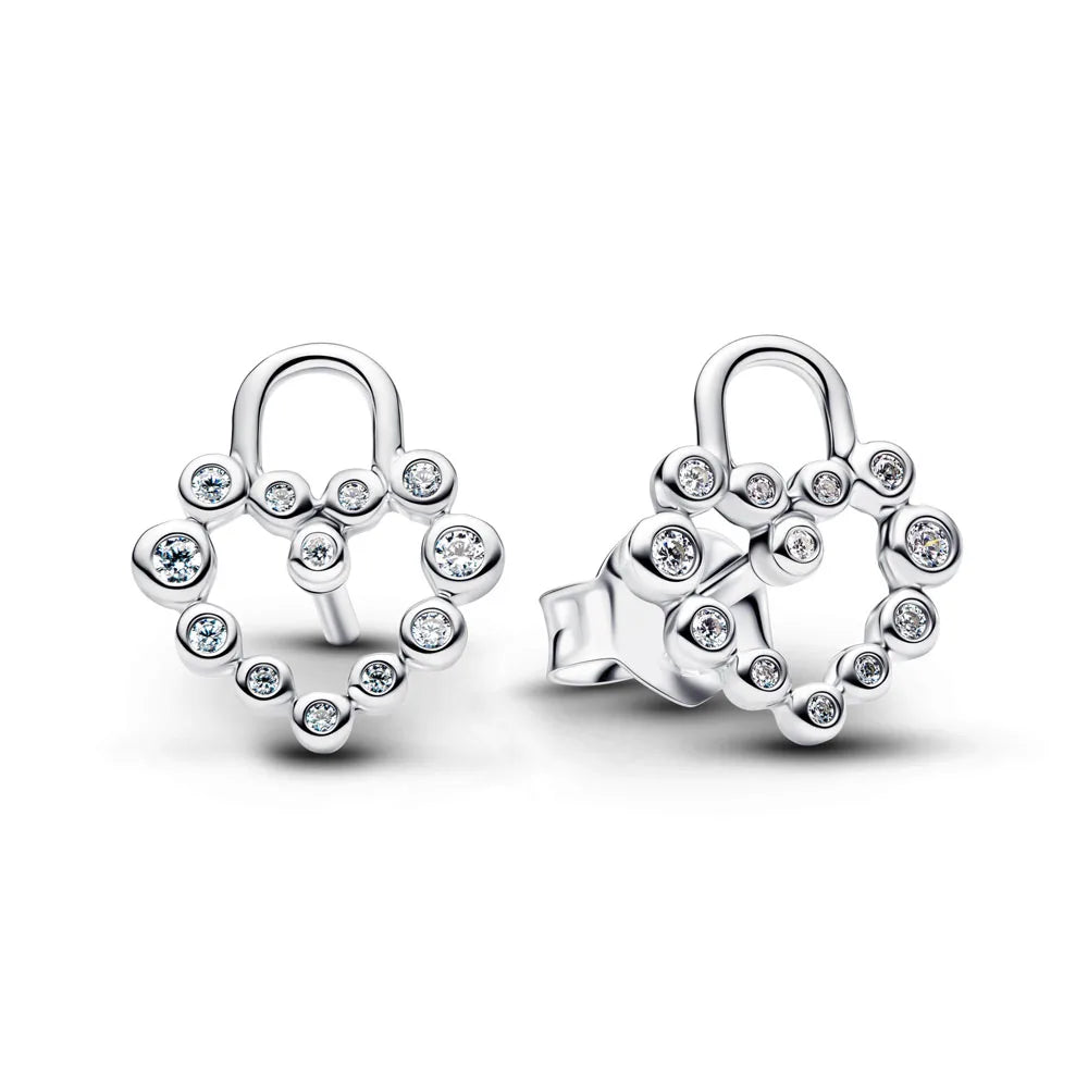 2026 New 925 Silver Elephant Cherry Blossom Butterfly Heart Earrings, a delicate choice for women's fashion jewelry