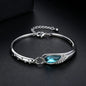 1pcs Blue Gemstone Bracelet Exquisite And Minimalist Style Lightweight Adjustable Chain Women's Daily Accessories Bracelet