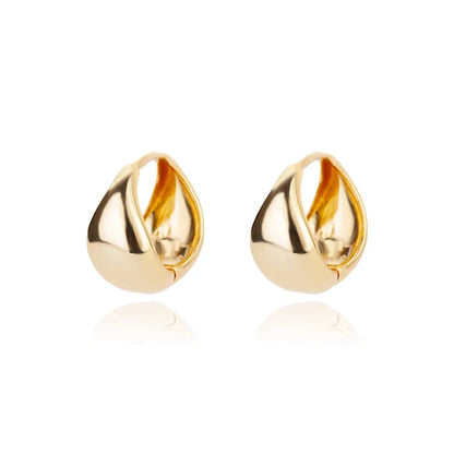 Chunky Drop Hoop Earrings for Women Stainless Steel Gold Color Piercing Earring 2024 Trend New In Trend Jewelry aretes mujer