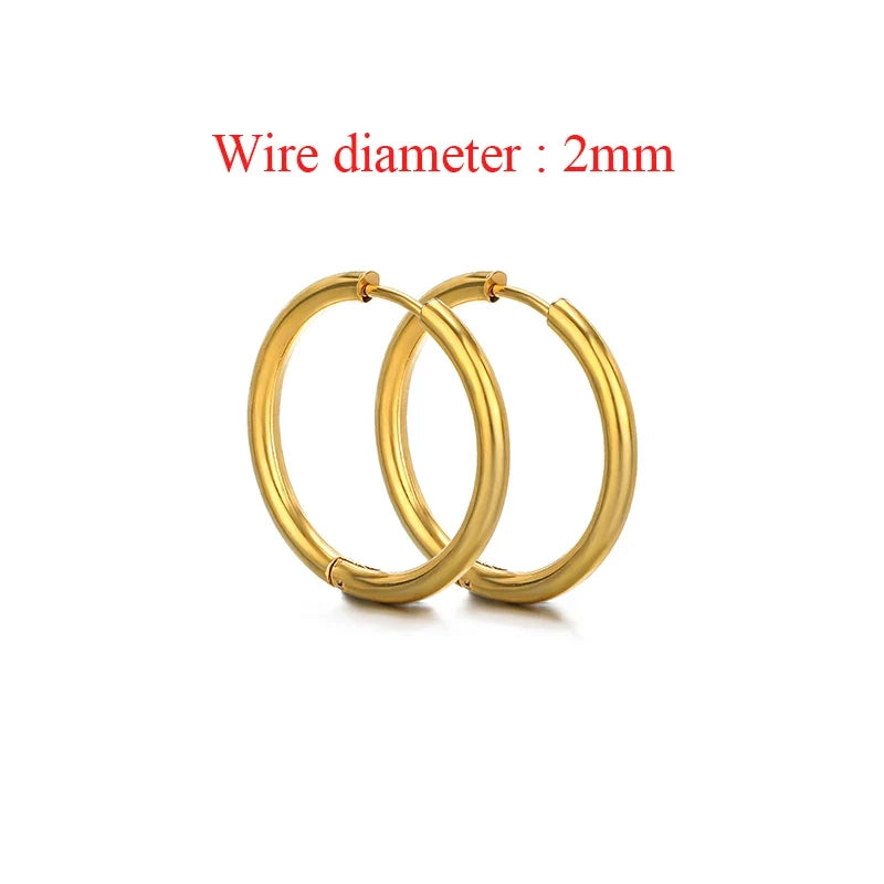 10pcs Stainless Steel Hoop Earrings Set | Fashion Huggie Earrings for Women and Men