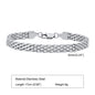 Mesh Link Chain Stainless Steel Bracelet for Women, 3mm/4mm/6mm Gold Plated Italian Chain Wristband Gift Jewelry, Non Tarnis