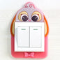 Luminous Silicone Switch Cover | Kawaii Cartoon Animal 3D Sticker for Kids Room