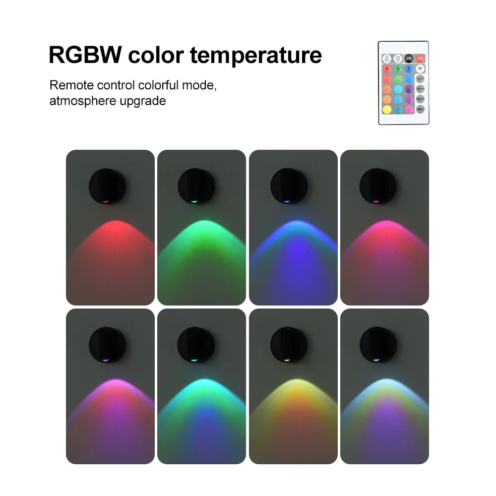 RGB Night Light with Magnetic Base | USB Rechargeable Dimmable LED Wall Lamp