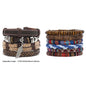 Bohemian Leather Bracelet Men Hand-woven Bracelet Men's Wooden Bead Bracelet Bracelet for Men Charm Bracelet Mens Jewellery