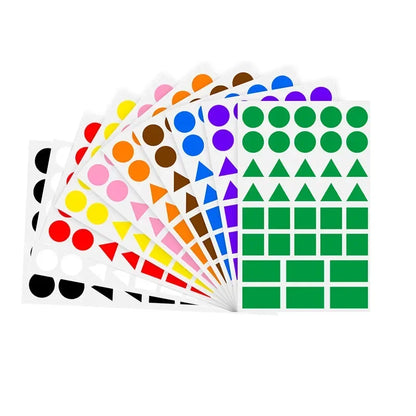 Colorful Triangle Dot Stickers for Kids | Geometry Scrapbook Labels