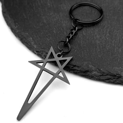 Pentagram Spike Rivet Hoop Earrings | Stainless Steel Gothic Punk Jewelry