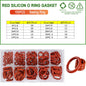Food Grade Silicone O-Ring Sealing Gasket Set | Red VMQ Rubber Washers for Cookers