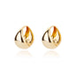 Vintage Round Stainless Steel Hoop Earrings For Women Gold Plated Earring 2023 Trending Statement Ear Jewelry Christmas Gift