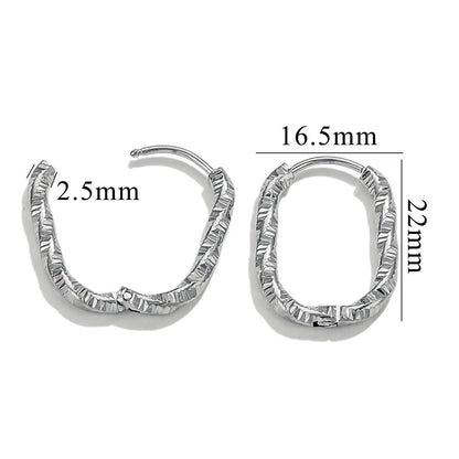 6pcs Stainless Steel Rectangular Textured Earrings | 18K Gold Plated DIY Jewelry Findings