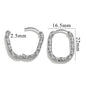 6pcs Stainless Steel Rectangular Textured Earrings | 18K Gold Plated DIY Jewelry Findings