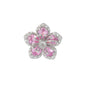 Pink Zircon Flower Rings for Women Gold Color Stainless Steel Ring 2025 Trend Elegant Floral Luxury Aesthetic Jewelry anillos