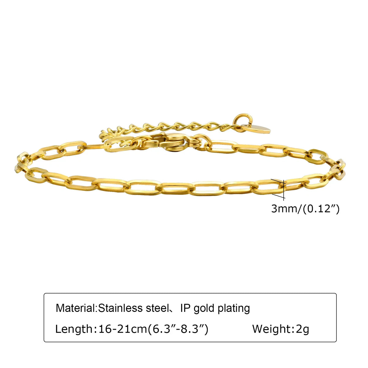 Non Tarnish Stainless Steel Bracelet Gold Plated Stackable for Women, Thin Herringbone Chain Bracelet Waterproof Jewelry Gift
