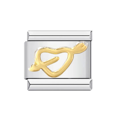 Trendy Italian Charms Bracelet 26 English A-Z Letter Name Custom Gold Color DIY Jewelry Making Gift Hand Bangle Chain Jewellry
