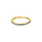 Mini Zircon Green Rings For Women Stainless Steel Gold Color Adjustable Finger Ring Engagement Wedding Christmas Jewelry Gift