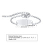 Custom Personalized Name ID Bracelet Gilrs Boy Gifts, Stainless Steel Curb Chain Link Crown Bracelet Not Allergic