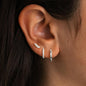 Gold Hoop and Stud Earrings Set | 3-Piece Stainless Steel Jewelry Collection