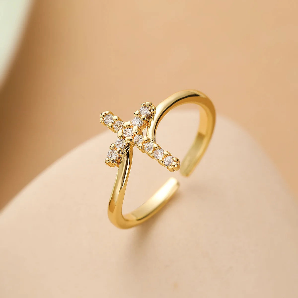 NEWBUY 2026 New Fashion Clear Shiny CZ Zircon Cross Evil Eye Rings For Women Girl Finger Accessories Party Jewelry Gift
