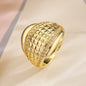 NEWBUY Trendy Gold Color Copper Geometric Jewelry Luxury AAA Cubic Zirconia Wedding Ring For Elegant Women Engagement Gift