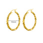 Vintage Round Stainless Steel Hoop Earrings For Women Gold Plated Earring 2023 Trending Statement Ear Jewelry Christmas Gift