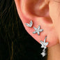 Gold Hoop and Stud Earrings Set | 3-Piece Stainless Steel Jewelry Collection