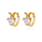 Zircon Pendientes Earring For Women Stainless Steel Hoop Piercing Earring Trending 2024 New Jewerly aretes de mujer bijoux femme