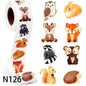 100-500 Animal Stickers Roll | Small Decorative Labels for Photocards and Gifts