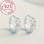 925 Sterling Silver Hoop Earrings With Sweet Flower Design Great For Everyday Wear Holidays And Gifts Vintage Bohemian Style