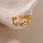 Starfish Shell Stainless Steel Open Rings For Women Fashion Gold Color Finger Ring Trendy Summer Beach Vacation Ocean Jewelry