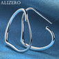 ALIZERO 925 Sterling Silver Earrings Simple Round Circle Hoop Earrings For Woman Fashion Wedding Engagement Charm Jewelry Gifts