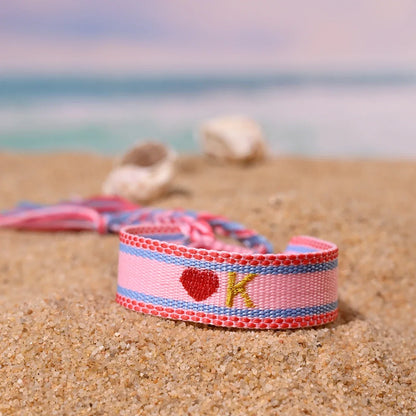 Handwoven Initial Letter Bracelet | Personalized Friendship Gift for Women