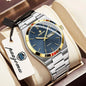 PAAZOMU Original Luxury Men Clock Fashion Luminous Waterproof Chronograph Date Watch For Man Leather Quartz Men's Watches Reloj