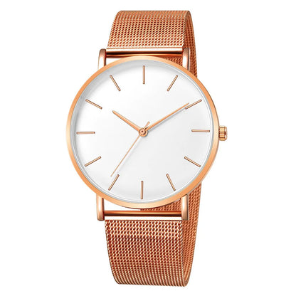 RUNERR Ultra Thin Quartz Watch | Minimalist Business Casual Mesh Strap
