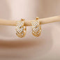 Zircon Heart Pendientes Earring For Women Stainless Steel Gold Color Piercing Earring 2025 Trend Jewelry aretes Accesorios mujer