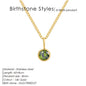 Birthstone Necklace for Woman Stainless Steel 12 Constellation DIY Colourful Zirconia Pendat Birthday Gift Jewelry Wholesale