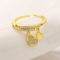 NEWBUY Unique Design Heart Lock Love Open Rings For Women Girl Gold Color High Quality Engagement Jewelry Femme Bijoux