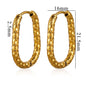 6pcs Stainless Steel Rectangular Textured Earrings Set | 18K PVD Gold Plated DIY Jewelry Parts