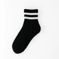 Vintage Two Stripes Sports Cotton Men Ankle Socks Streetwear Hiphop Skate Hiphop Athletic White Black Shcool Designer Punk Boy