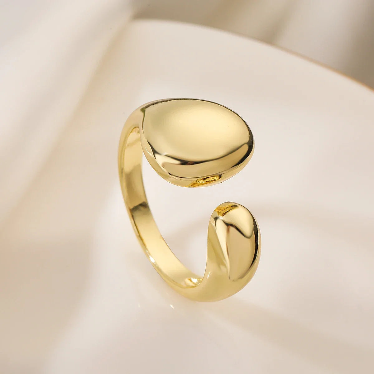 NEWBUY Trendy Gold Color Copper Geometric Jewelry Luxury AAA Cubic Zirconia Wedding Ring For Elegant Women Engagement Gift